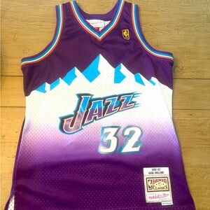 Mitchell & Ness Purple and White Jazz Jersey